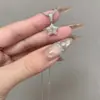 Brillante Collar de Estrella para Mujer, Lujo Ligero Zircón Súper Brillante Pentagrama Cadena para Clavícula, Diseño Único, Versátil para el Viaje Diario