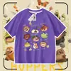 2026 Nueva Transformación de Castor Algodón Puro Manga Corta Dibujos Animados Verano Lindo Peculiar Versátil Holgado Transpirable Top Camiseta