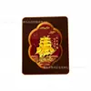 Nova pintura de parede decorativa "Navegação Suave" estilo chinês, display de mesa criativo, ornamentos de veludo dourado, presentes de atacado para reuniões anuais