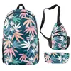 Estojo Lápis Mochila Desenho Direto da Fábrica Grande Capacidade Mochila Casual para Alunos do Ensino Fundamental e Médio Conjunto de Três Peças em Estoque