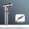 Pistola de spray para vaso sanitário para descarga e pressurização, válvula angular de um para dois para banheiro com pistola de descarga de alta pressão, acessório de chuveiro bidê