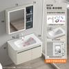 Gabinete de Baño Grande de Acero Inoxidable con Arco Lavabo Integrado para Baño Combinación de Gabinete Lavamanos con Fregadero Retenedor de Agua
