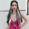 Suministro de fábrica de suministro en vivo de Tiktok Peluca femenina Dulce Cool Trenza Twist Trenza espiga Trenza de tres cabos Cola de caballo Trenza sucia