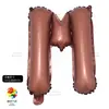 Globo de Película de Aluminio Color Chocolate de 16 Pulgadas con Letras y Números Americanos, Decoración de Cumpleaños, Juego Completo de A-Z, Globo con Letra