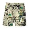 Pantalones Cortos de Verano Europeos y Americanos Dragon Ball Huo Sombra Impresos en 3D Pantalones Casuales Sueltos de Verano Pantalones de Playa para Hombre de Anime Japonés