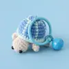 Bolsa Pingente Fofo Feito à Mão Linha Xuefei Crochê Tartaruga Pequena Chaveiro Tartaruga Colorida Tecida Decoração Finalizada
