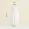 Vaso Cerâmico Minimalista Branco Shumen Decoração para Arranjo de Flores Sala de Estar Casa Luxo Leve High-End Recipiente Decorativo Hidropônico