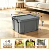 Caja de Almacenamiento para Ropa, Juguetes y Mantas de Gran Capacidad Extra Grande para el Hogar, Dormitorio, Habitación de Estudiantes Caja Organizadora de Plástico a Prueba de Polvo