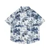 Camisas Hawaianas de Manga Corta New Retro Transfronterizas para Hombres y Mujeres, Casual Modernas Holgadas para Parejas, Camisas Florales de Playa para Vacaciones
