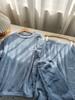 Conjunto Cálido de Hadas Forro Polar Coral Invierno Suelto Forro Polar de Doble Cara Casual Gente Perezosa Hogar Pijama Cálido Conjunto de Dos Piezas para Mujer