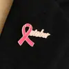 Logo Promocional Cuidado Collar Cáncer de Mama Pulsera de Enfermera Joyería Cinta Roja SIDA Internacional Insignia Prevención de Senos