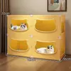 Ninho de gato semi-fechado de dois níveis, túnel de gato de verão, novo ninho de dormir seguro universal para todas as estações