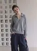 Atuendo Estilo Old Money: Suéter de Punto Otoñal para Mujer con Cuello Polo, Top Casual y Juvenil de Manga Larga con Cuello en V