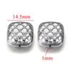 Cuentas perforadas de acero inoxidable cuentas espaciadoras de agujero grande chapadas en oro de 18 quilates cuentas para collar con colgante joyería DIY pulsera al por mayor