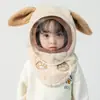 Chapéu Infantil, Cachecol, Máscara de Inverno Tudo-em-Um para Bebê, Forrado com Fleece, Chapéu à Prova de Vento e Quente para Meninos e Meninas, Proteção para Ciclismo