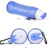 Botella de agua de silicona plegable y portátil de 500 ml, de grado alimenticio, resistente a altas temperaturas, ideal para deportes al aire libre y equitación.