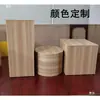 Expositor de madera sin pintar para ventana tienda de ropa expositor de suelo maniquí soporte de exhibición zapato bolsa tienda soporte de exhibición de base exhibición de flujo