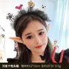 Accesorios para el Cabello de Halloween Transfronterizos Diadema Calabaza Murciélago Araña Sombrero de Mago Diadema de Malla Puesto del Mercado Nocturno Diadema Luminosa