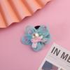 Anillo para el cabello de hilo de organza estilo japonés-coreano, perla, flor hueca, pinza para el cabello, producto semiacabado, cuerda para el cabello para coleta al aire libre, accesorios para el cabello