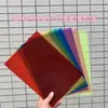 Hojas de Plástico de Forma de Ala A3 de Colores para Jardín de Infancia, Translúcidas y Transparentes, Hojas A4 Infantiles Hechas a Mano, Papel de Vidrio de Color Rígido para Luz y Sombra
