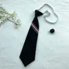Corbata Gris Lazo Cruzado para Mujer Raíz de Pluma Uniforme Estudiantil Japonés Toga Académica Falda Plisada Cuello de Lazo Versátil
