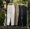 Pantalones casuales de verano para hombre de alta gama, sencillos, suaves, transpirables, cintura elástica, Tencel Lyocell 11651