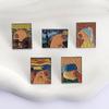 Broche da Série Capivara Adorável Transfronteiriça Criativo Desenho Animado Mundo Famoso Pintura a Óleo de Capivara Emblema