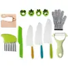 Cuchillo de Plástico para Niños en Stock, Cuchillo para Pastel, Cuchillo para Frutas, Tabla de Cortar Pequeña, Cuchillo para Cortar Verduras de Jardín de Infancia, Cuchillo para Pan y Postre