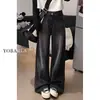 Jeans Rectos Negros y Grises para Mujer, Otoño e Invierno, Forrados de Polar, Tallas Grandes, Corte Holgado, Adelgazantes, Cuerpo Tipo Pera, Cintura Alta, Pantalones de Pierna Ancha