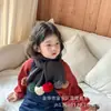 Bufanda de bola de pelo colorida para niños coreanos para niños y niñas, bufanda tejida de colores cálidos para bebé, bufanda cálida a prueba de frío para el cuello