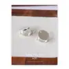 Pendientes Geométricos Retro Franceses Cepillados Chapados en Cobre Color Oro Real de 18K Conservación del Color Simples de Alta Gama Pendientes Esmerilados para Mujer
