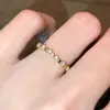 Anel Lost Galaxy All-Over Banhado a Ouro 18K Prata Esterlina 925 com Zircônia Diamantada Estrela Incrustada para Mulheres Estilo Japonês Simples Acessível de Luxo Extremamente Fino