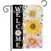 Bandera de Jardín de Primavera y Verano de Venta Caliente Transfronteriza Hortensia Decoración de Patio Ventas Directas de Fabricante Lino Doble Cara Bandera de Jardín
