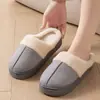 Otoño Invierno Cálido Unisex Pareja Interior Hogar Piso de Madera Asequible Suela Gruesa Felpudo Cálido Pantuflas de Algodón