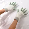 Luvas de tela sensível ao toque femininas outono e inverno espessadas fofas novas quentes de lã estudante estilo coreano à prova de frio luvas de tricô