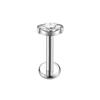 Aprovado Diretamente pelo Fabricante: Piercings Labiais e de Orelha em Liga de Titânio F136 com Formato Marquise e Zircônias 5A, Joias para Body Piercing, Piercings de Cartilagem da Orelha