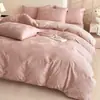 Juego de ropa de cama de cuatro piezas jacquard de algodón puro Clase A sábana 100% algodón puro funda de edredón juego de tres piezas ropa de cama ropa de cama estilo falda de cama