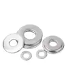 Arruela de Gaxeta Plana de Aço Inoxidável 304/316 Americana e Britânica Arruela de Metal Parafuso Arruela Redonda Conjunto Completo