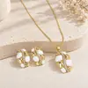 Set de Collar y Pendientes Estilo Medio Oriente Dubái para Mujer Chapado en Oro Set en Caja de Regalo Joyería para Banquetes de Boda