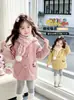 Chaqueta de Niña Otoño Invierno 2026 Nuevo Estilo Ropa de Invierno Elegante para Niños Moda de Invierno para Bebés Abrigo de Lana Espesado con Felpa