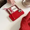 Ins Estilo Coreano Colgante de Llavero con Lazo de Cuero Colgante para Bolso Teléfono Auriculares Todo Fósforo Corazón de Niña Little Red Book