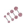 Barra de aleación de titanio G23 libre arcilla suave taladro completo bola arete tornillo uña hueso oreja arete orificio oreja aguja para perforar