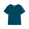 Estilo Novo de Verão 200g Modal Tamanho Europeu Camiseta de Manga Curta com Decote V e Decote em Forma de Coração e Estampa de Logo Transfronteiriça Tamanho Europeu Decote V