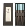 Louça de madeira da Amazônia kuaizi caixa de presente criativa pauzinhos de madeira terno casa pauzinhos pontiagudos 5 pares de pauzinhos japoneses