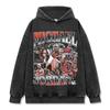 Marca Americana Retro Trendy Transfronteriza Camiseta Casual de Trapecio Volador MJ Estampada de Manga Corta Sudadera con Capucha de Cuello Redondo de Trabajo Pesado