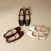 Zapatos Mary Jane de piel con punta cuadrada y tacón bajo estilo retro francés ZHR, primavera y verano 2024, nuevos, combinables, con falda