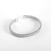 Pulsera de Acero Inoxidable Trenzada con Cable de Acero Abierta Elástica para Joyería, Electrochapada al Vacío, de Venta Caliente Transfronteriza, en Stock, al por Mayor