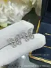 V Gold Gela Edição de Luxo Artesanato Fino Banhado a Prata 925 Corrente de Clavícula Borboleta Dupla Cinco Ouro 18K Colar Feminino Full Diamond Luxo Leve