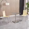 Juego de mesa y sillas para comida rápida, bar de snacks, tienda de fideos, cafetería escolar para estudiantes, comedor de empresa, comedor de fábrica, mesa y sillas de comedor de acero inoxidable