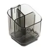 Estante de Almacenamiento de Cepillos de Dientes Simple con Compartimentos, Solución de Almacenamiento para Baño Montada en la Pared sin Taladro, Organizador Doméstico para Pasta de Dientes y Cepillos de Dientes
